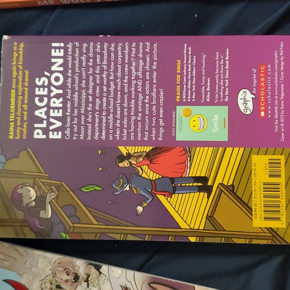 : 3 book lot mr.wolf's class bone the great cow race and drama - Picture 6 of 10